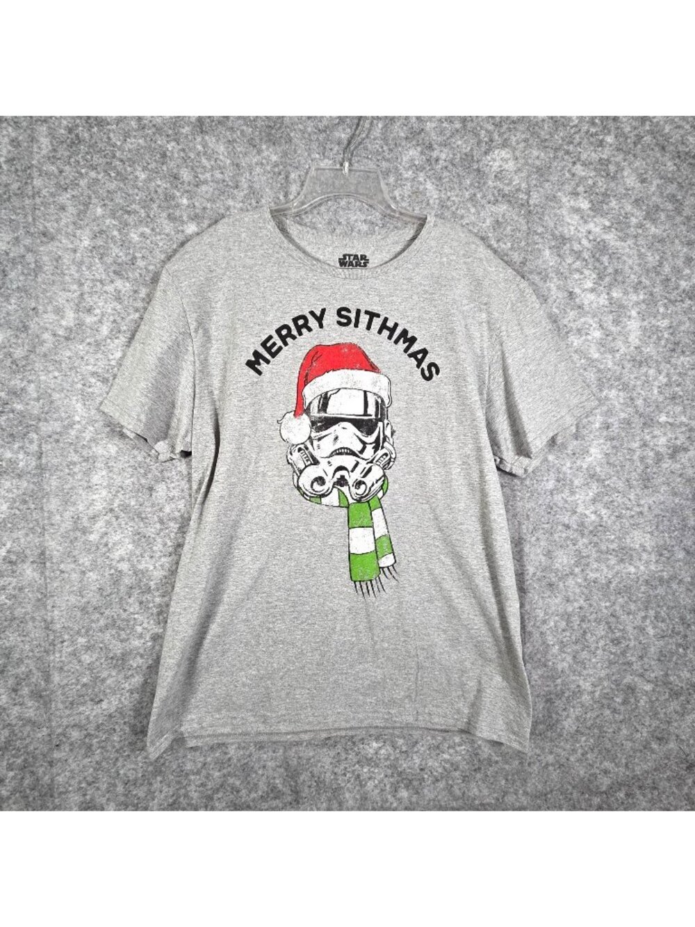 Star Wars Merry Sithmas Stormtrooper Christmas T Shirt Gray Men’s Size L Holiday